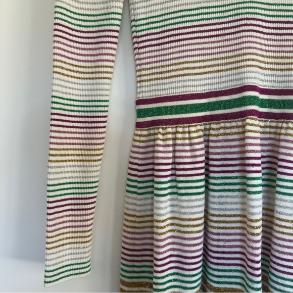 Francesca for Damon Made in Italy Metallic striped rib knit maxi dress VTG Sz:6 - Picture 3 of 5